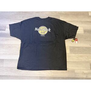 Hard Rock Cafe Graphic T-Shirt Mens XXXL Black Tampa Wood Panel Logo NEW